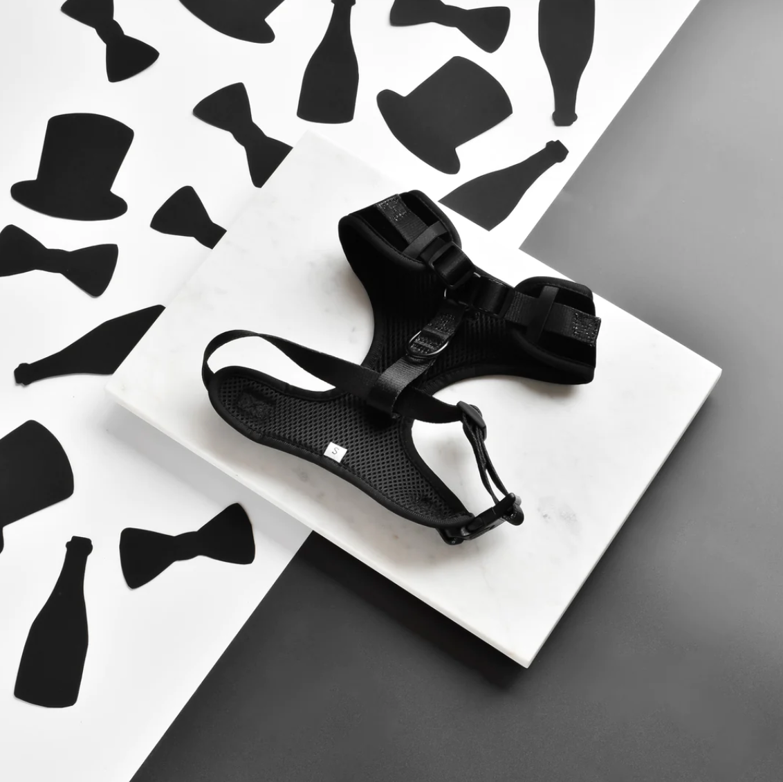 LUXE Velvet Adjustable Neck Harness - Noir: L