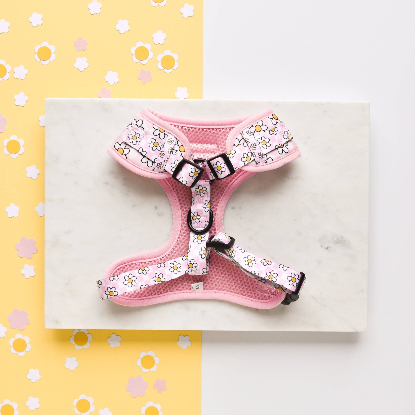 Daisy Gingham Rave Adjustable Neck Harness: