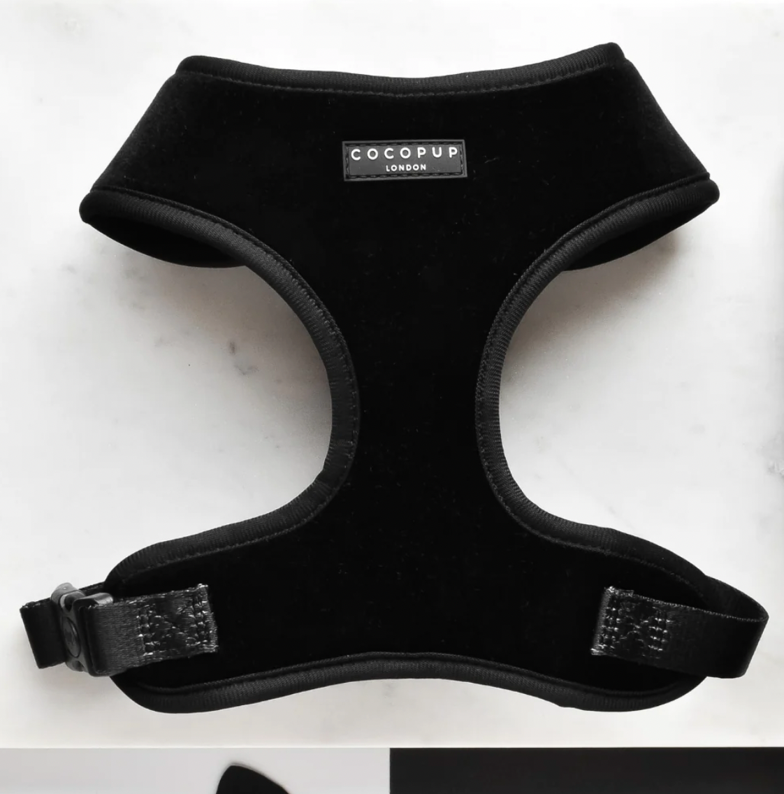 LUXE Velvet Adjustable Neck Harness - Noir: L
