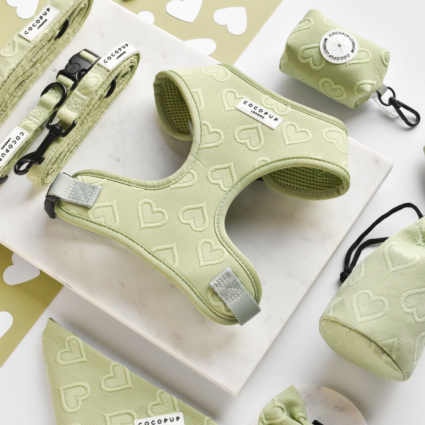 Luxe Adjustable Neck Harness - Sage Heart: