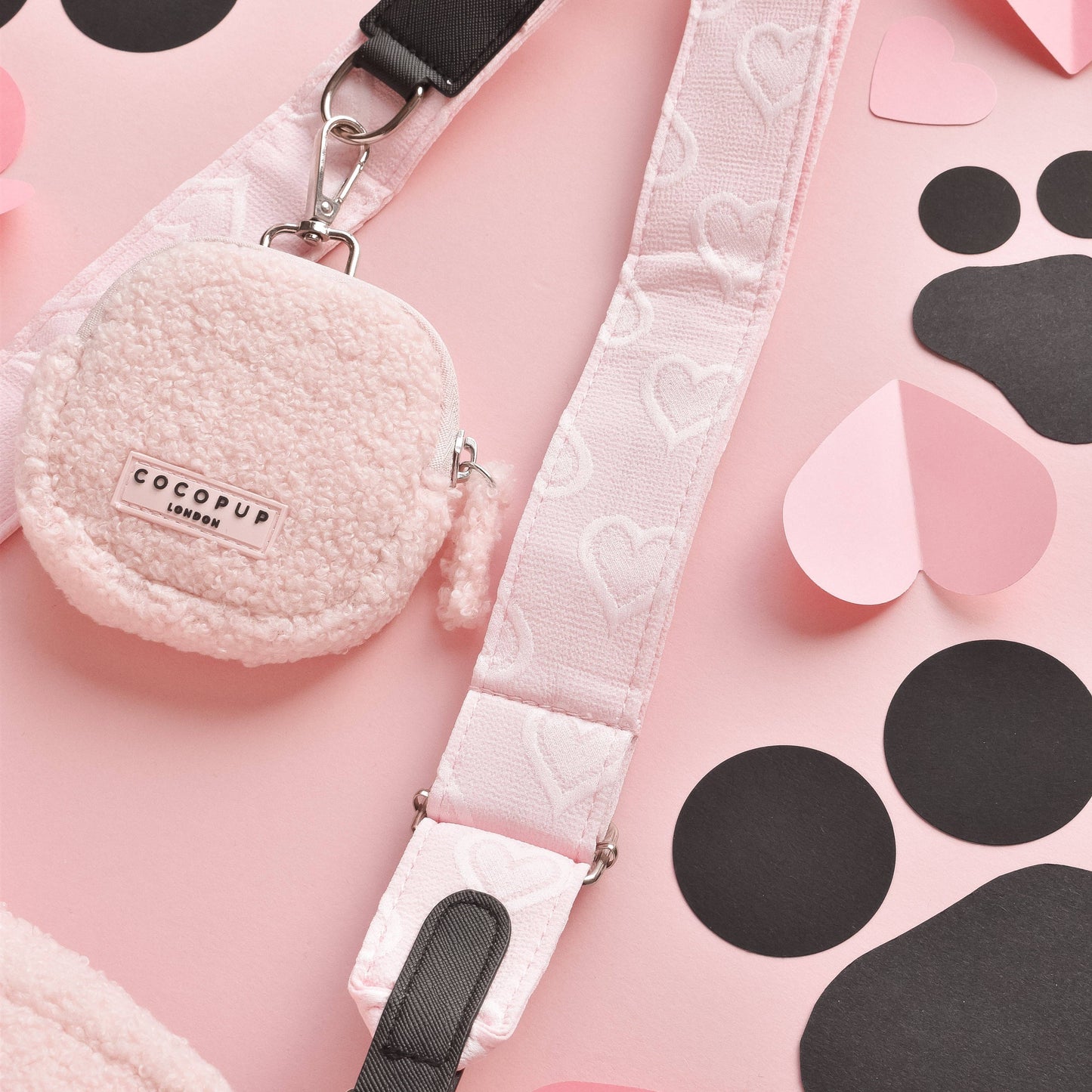 Luxe Bag Strap - Baby Pink Heart