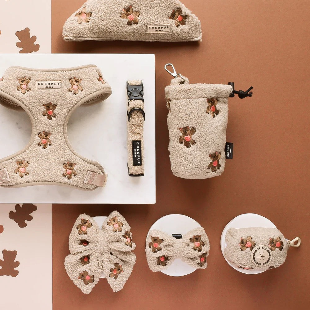 THEO EMBROIDERED TEDDY POOP BAG HOLDER