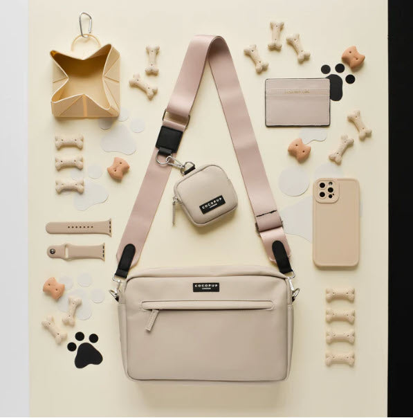 Dog Walking Bag - LARGE Caramel Latte