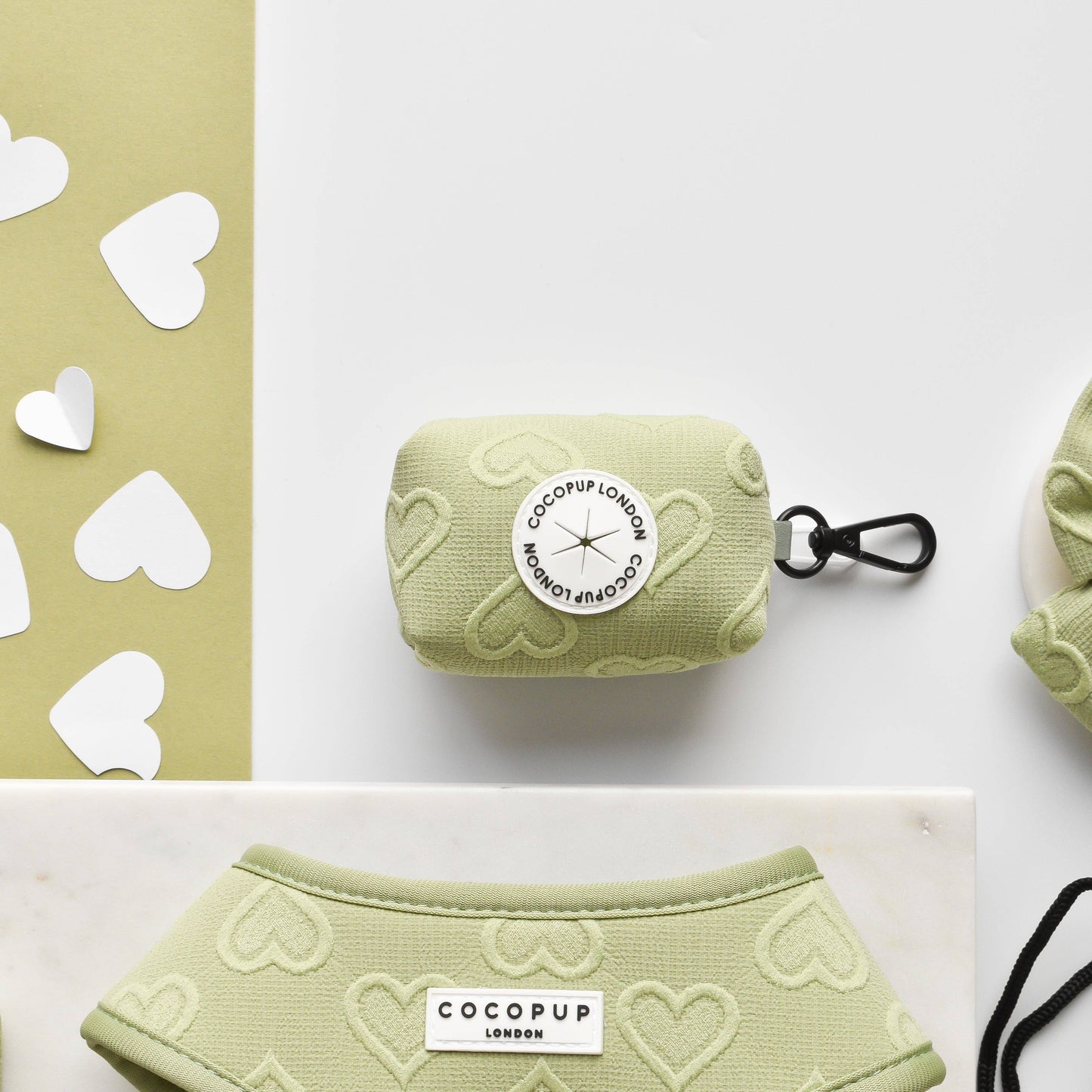 Luxe Poop Bag Holder - Sage Heart