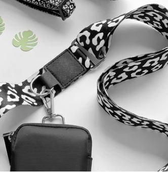 Bag Strap - Adjustable - Black Leopard