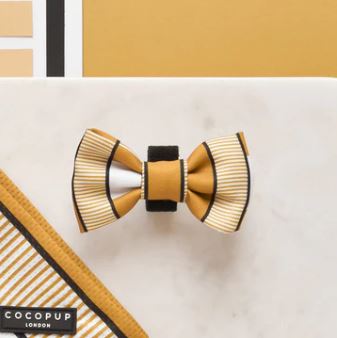 Bow Tie - Mustard Stripe