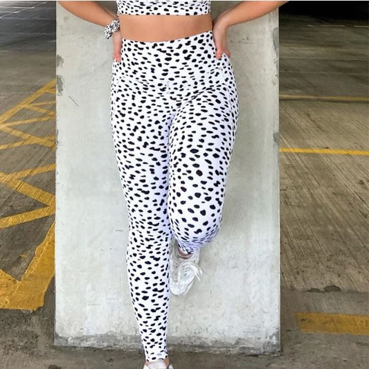 Gymwear - Monochrome Spots Leggings