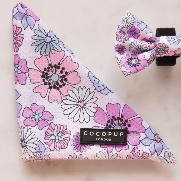 Bow Tie - Pastel Flowers - Milly & Me Pet Wear