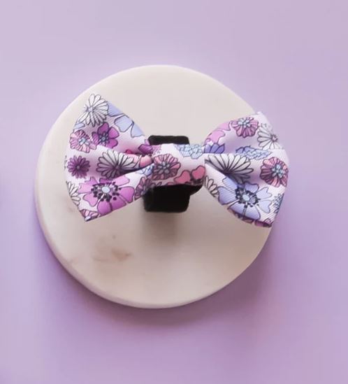 Bow Tie - Pastel Flowers - Milly & Me Pet Wear