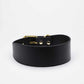 Dog Collar - Leather - Wide - Black - Milly & Me Pet Wear