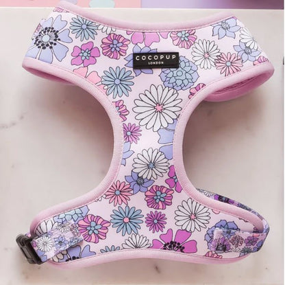 Dog Harness - Adjustable - Pastel Flowers - Milly & Me Pet Wear