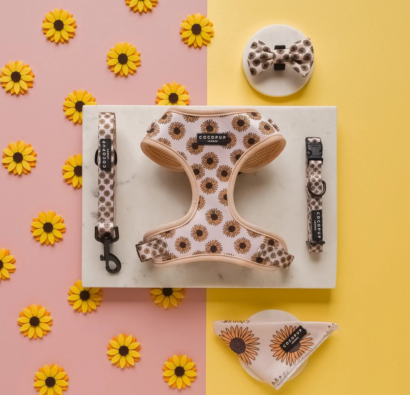 Dog Harness - Adjustable - Sunflowers - Milly & Me Pet Wear