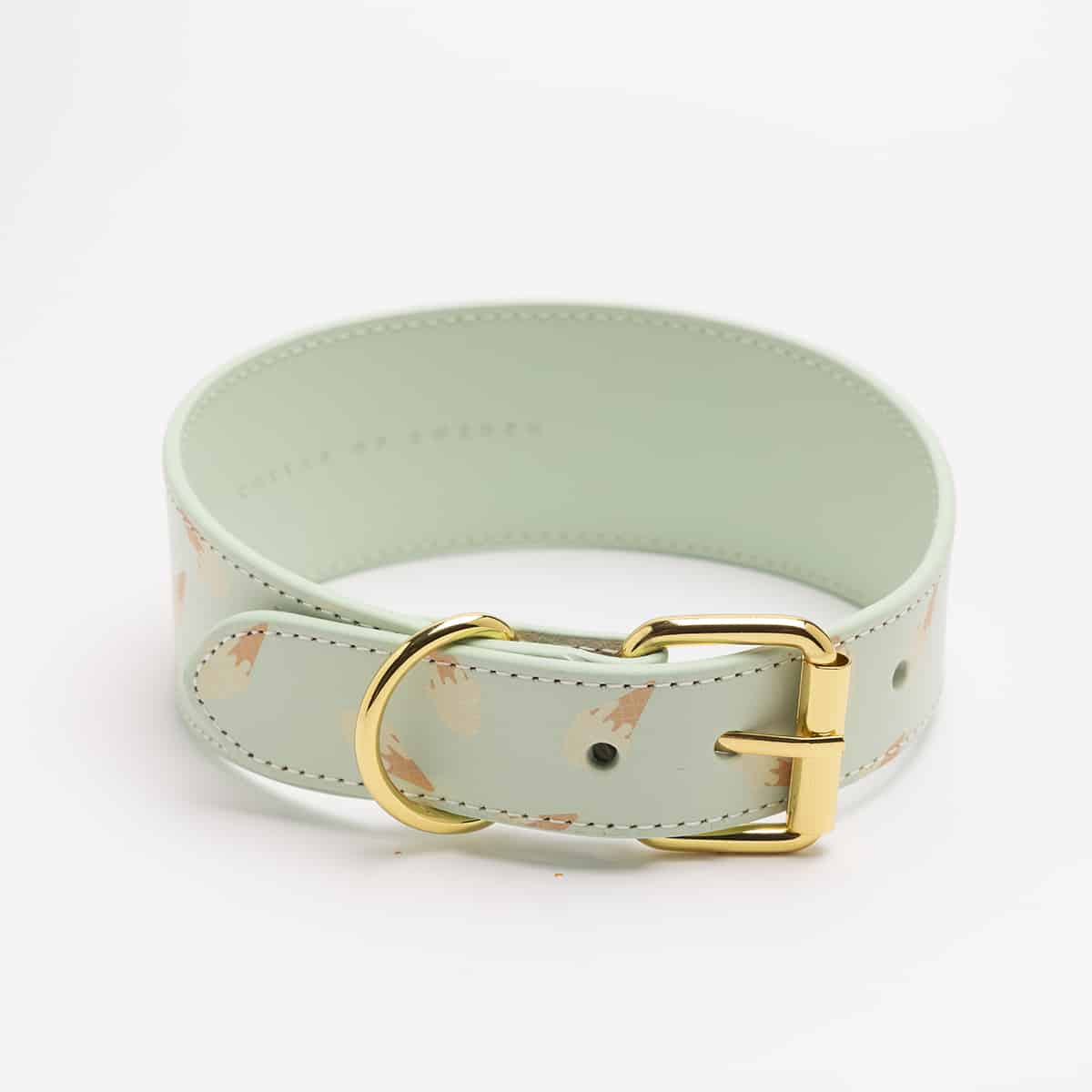 Dog Collar - Leather - Wide - Ice Cream