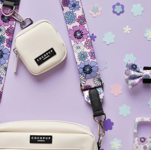 Bag Strap - Adjustable - Pastel Flowers